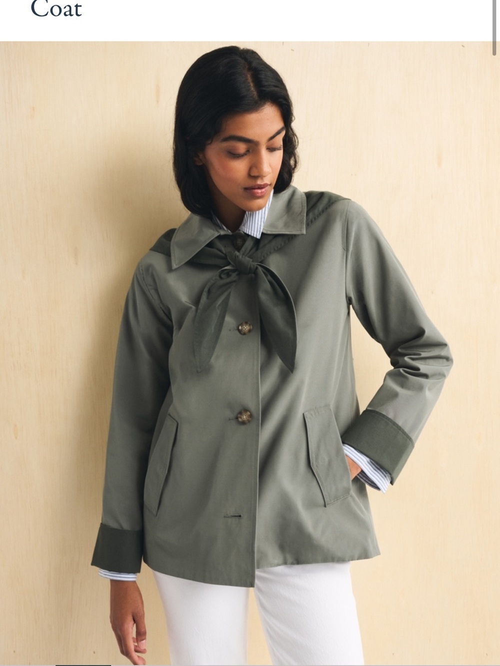 Abercrombie trench coat with removable scarf